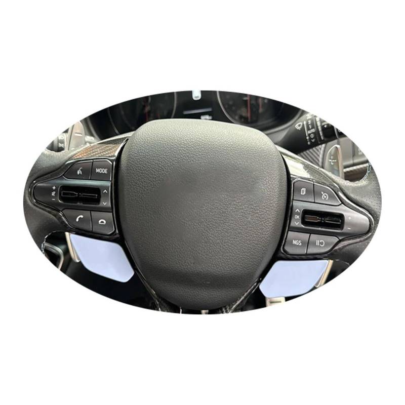 Control Panel Aufkleber Für Hyundai Für Elantra CN7 N Für Veloster-N Für Kona N I20N I30N Auto Lenkrad Schalter Taste Abdeckung Trim Carbon Faser Mittelkonsole Panel von RWRPQEDEXM