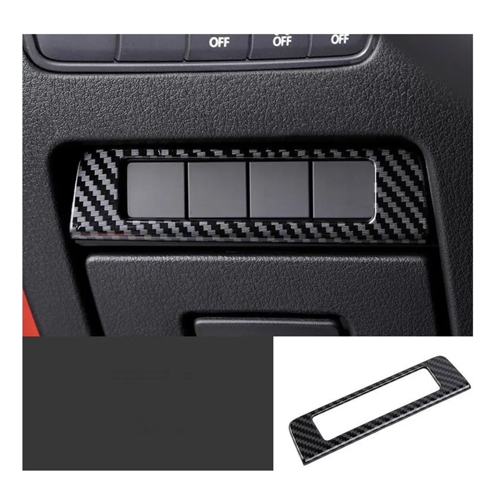 Control Panel Aufkleber Für Mazda 3 Für Axela 2020 Auto Panel Kit Abdeckung Dekor Trim Innen Aufkleber Carbon Faser Mittelkonsole Panel(SEAT Memory) von RWRPQEDEXM