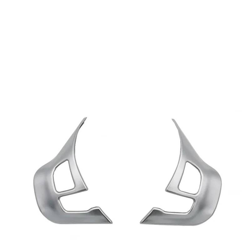 Getriebe Panel Trim 2pc Für Peugeot 208 2008 2014 2015 2016 Lenkrad Aufkleber Abzeichen Trim Fliegen Rad Panel Emblem Aufkleber Innen Zubehör Mittelkonsole Panel(Matte Silver) von RWRPQEDEXM