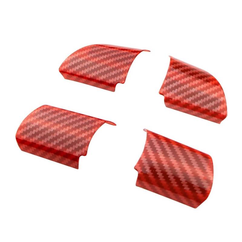 Getriebe Panel Trim 4 Teile/Satz Für Focus 2 MK2 2005 2006 2007 2008 2009 2010 2011 Auto Lenkrad Panel Abdeckung Trim Aufkleber Innen Zubehör Mittelkonsole Panel(Carbon Fiber Red) von RWRPQEDEXM