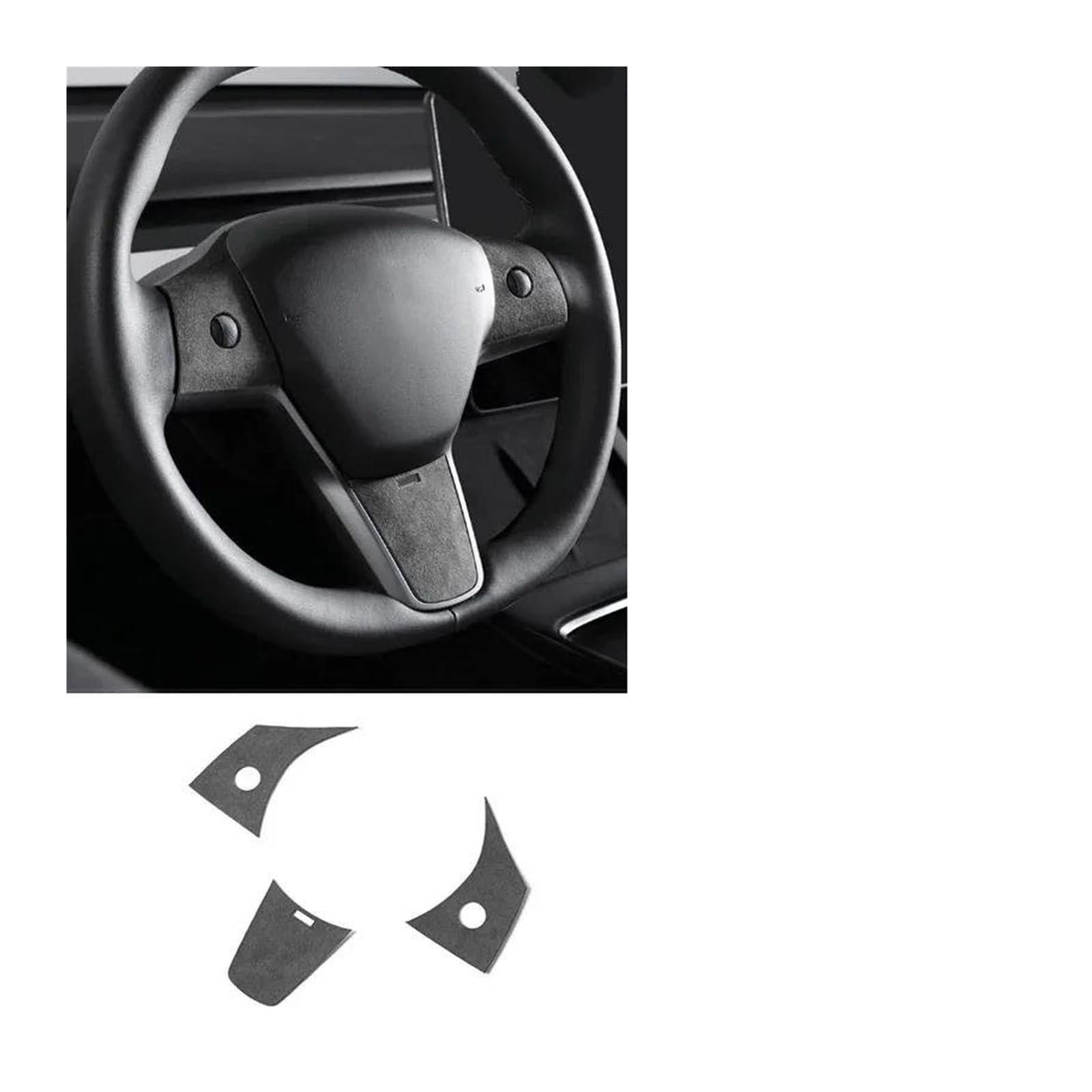 Getriebe Panel Trim Auto Innen Lenkrad Tasten Panel Trim Aufkleber Tuning Zubehör Für Tesla Für Modell Für Y 3 2021 2022 2019 2020 Mittelkonsole Panel(Black 9002) von RWRPQEDEXM