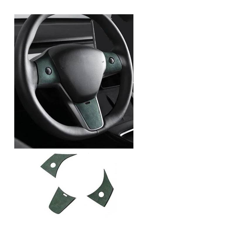 Getriebe Panel Trim Auto Innen Lenkrad Tasten Panel Trim Aufkleber Tuning Zubehör Für Tesla Für Modell Für Y 3 2021 2022 2019 2020 Mittelkonsole Panel(Green 9073) von RWRPQEDEXM