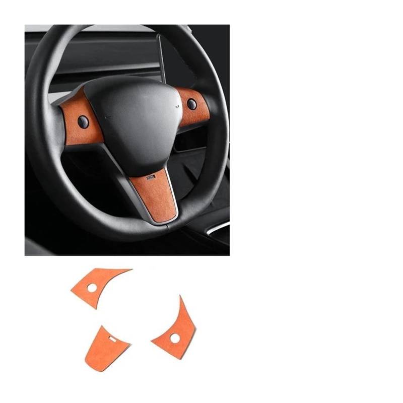 Getriebe Panel Trim Auto Innen Lenkrad Tasten Panel Trim Aufkleber Tuning Zubehör Für Tesla Für Modell Für Y 3 2021 2022 2019 2020 Mittelkonsole Panel(Orange 2969) von RWRPQEDEXM