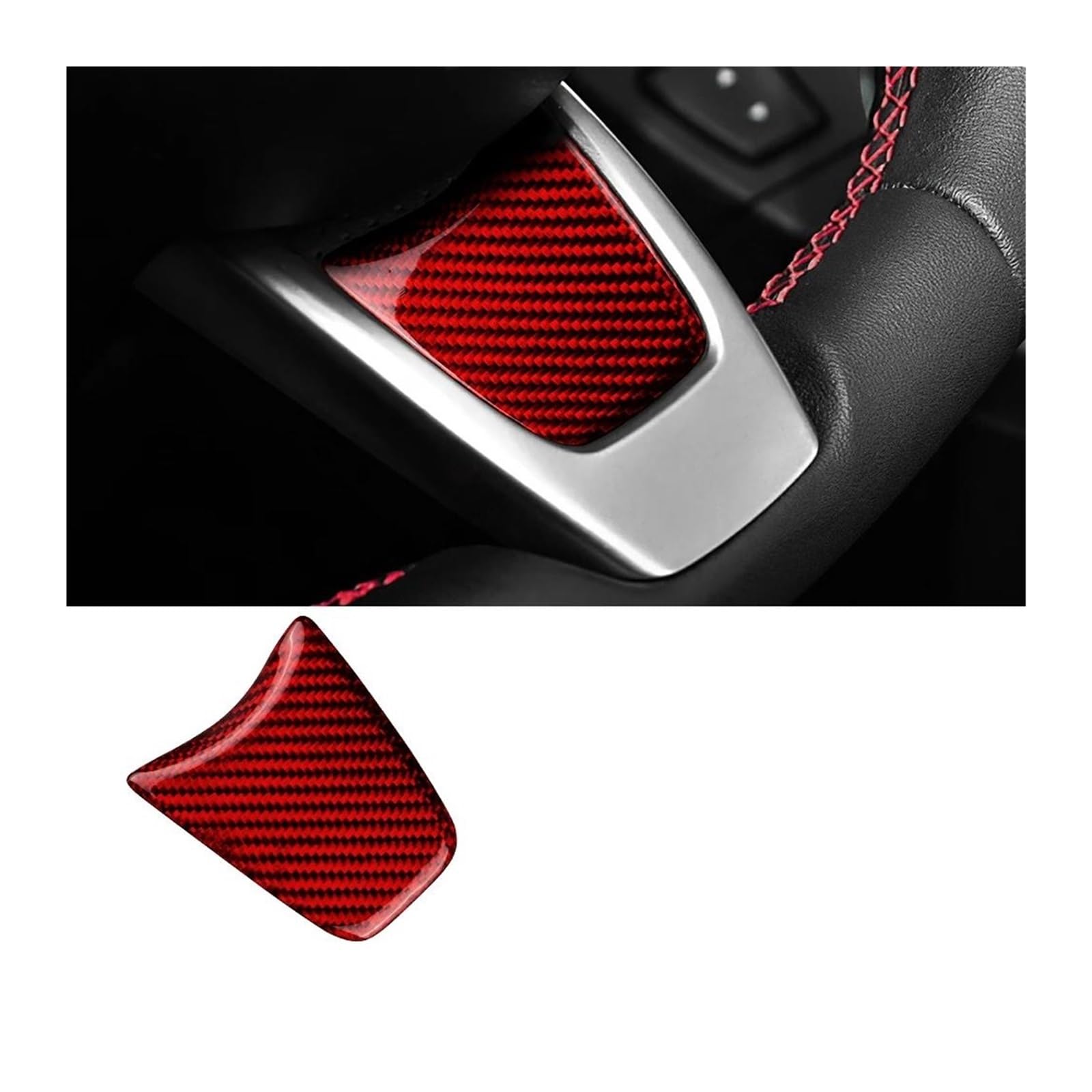 Getriebe Panel Trim Für Abarth 595 Für FIAT 500 2014 2015 2012 2013 Auto Innenverkleidung Dekoration Aufkleber Kohlefaser Zubehör Mittelkonsole Panel(Bottom Inner Red 2) von RWRPQEDEXM