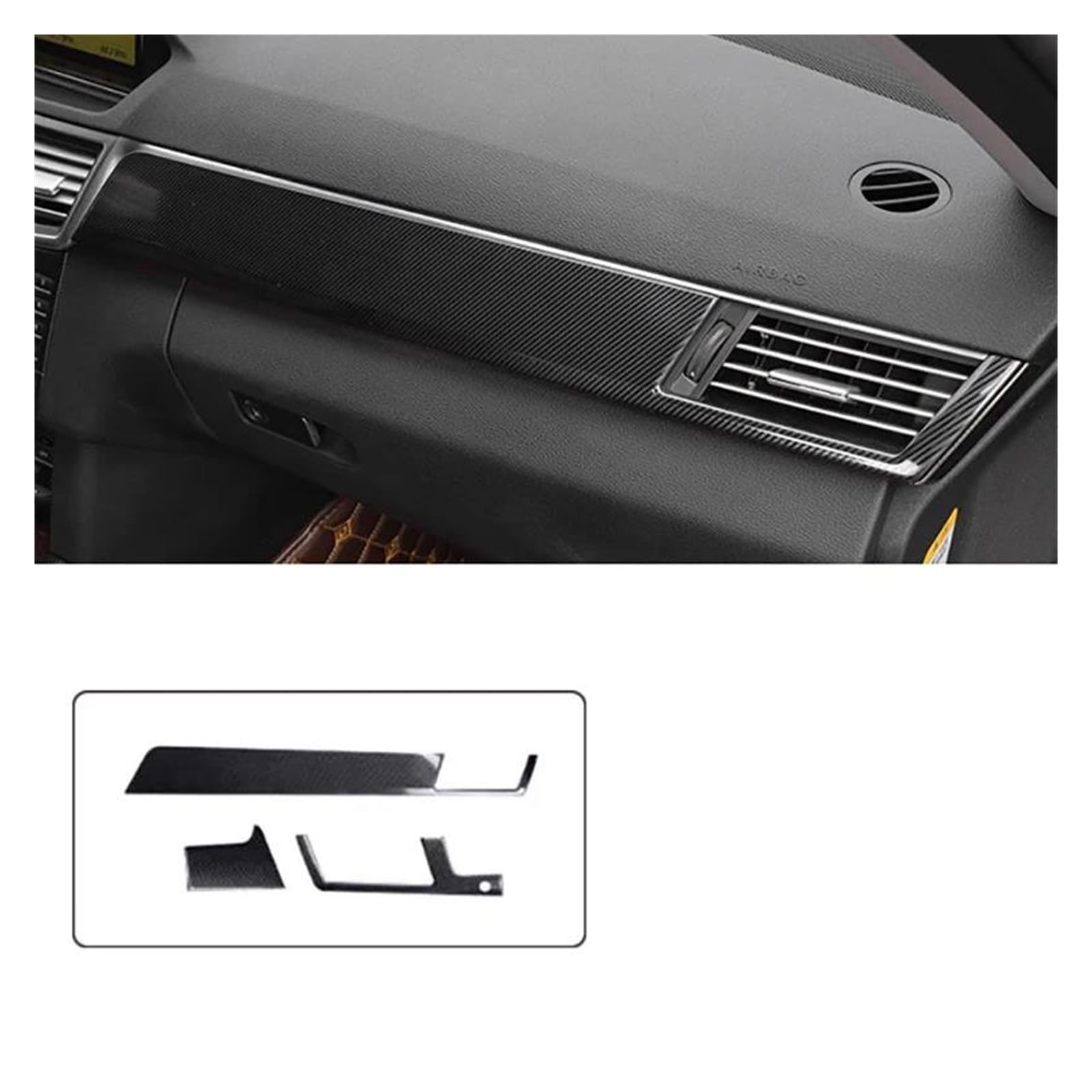 Getriebe Panel Trim Für E-Klasse W212 2010 2011 2012 2013 LHD Auto Mittelkonsole Panel Dekoration Abdeckung Trim Innen Edelstahl Mittelkonsole Panel(Carbon Fiber Color) von RWRPQEDEXM