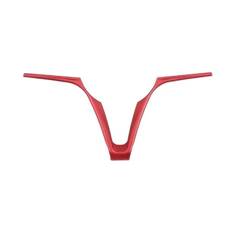 Getriebe Panel Trim Für Stelvio Für Giulia Für Alfa Für Romeo 2019 2018 2017 Auto Rahmen Abdeckung Lenkrad V Form Trim Aufkleber ABS Matt Schwarz Rot Mittelkonsole Panel(Red) von RWRPQEDEXM