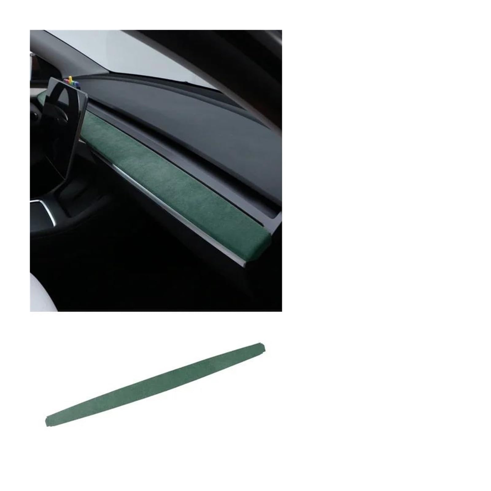 Getriebe Panel Trim Für Tesla Für Modell 3 Für Y 2019 2020 2021 2022 2023 Auto Dashboard Panel Trim Streifen Aufkleber Innen Zubehör Mittelkonsole Panel(9073 Green) von RWRPQEDEXM