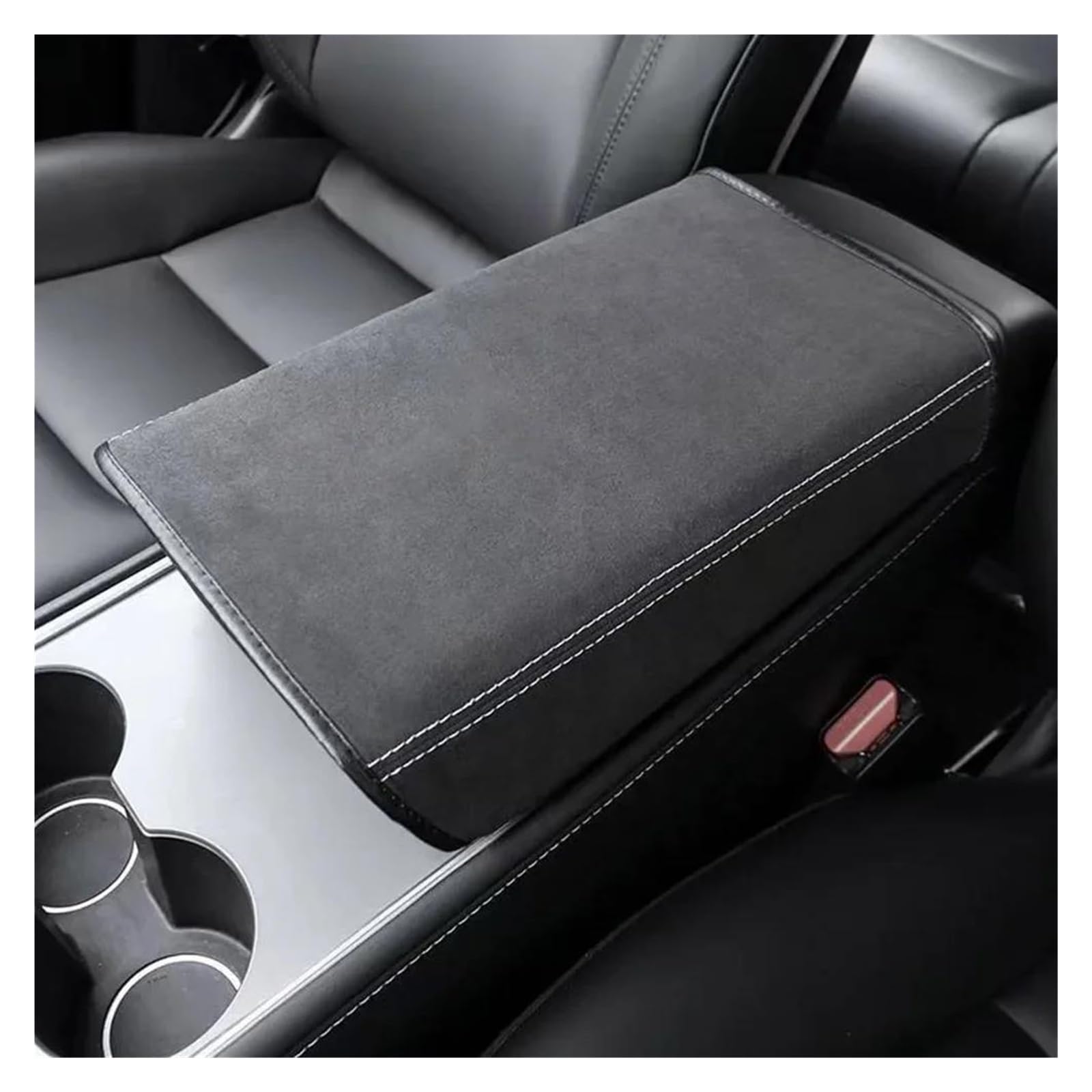 Getriebe Panel Trim Für Tesla Für Modell 3 Für Y Auto Lagerung Box Matte Armlehne Schutz Abdeckung Mittelarmlehne Schutz Abdeckung Innen Trim Zubehör Mittelkonsole Panel(Gray) von RWRPQEDEXM