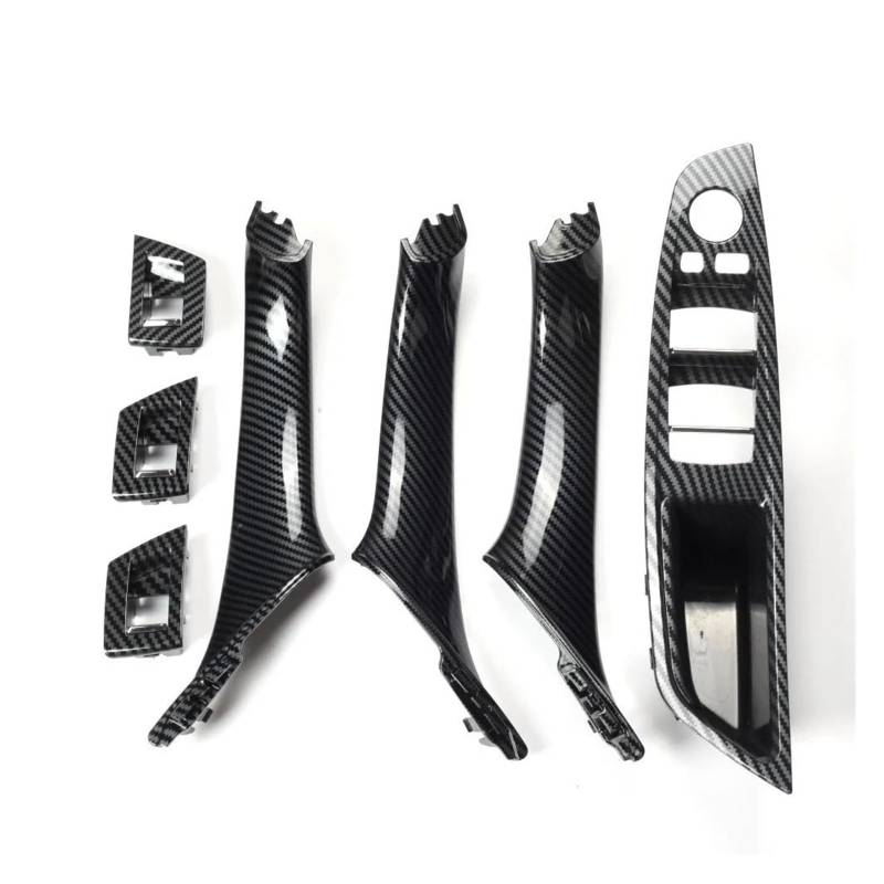 InnenraumtüRgriff Für 5 Series F10 F11 520d 525d 530d 535i 2009 2010 2011 2012 2013 Carbon Fiber RHD LHD Auto Innen Panel Pull Trim Abdeckung Türgriff Innentür(RHD-Carbon-7PCS) von RWRPQEDEXM