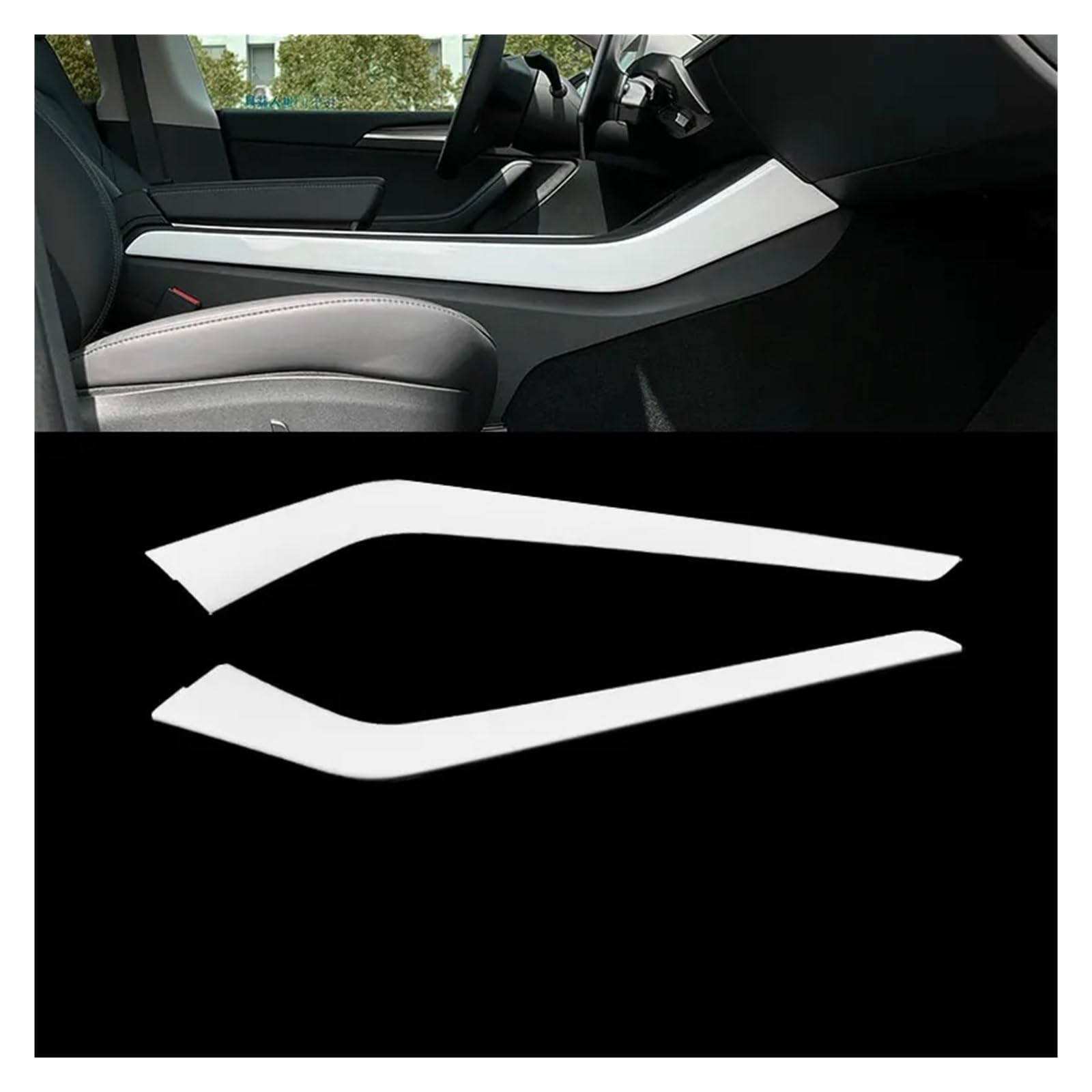 Panel Control Frame Für Tesla Für Modell 3 2016 2017 2018 2019 2020 2021 2022 2023 Für Modell Y 2020 2021 2022 2023 2024 Auto Innen Trim Abdeckung Zubehör Abdeckung Innen Trim(M3 Y Gloss White34) von RWRPQEDEXM