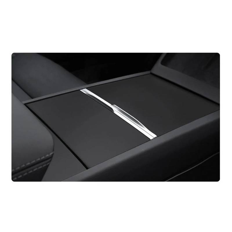 Panel Control Frame Für Tesla Für Modell 3 Highland 2024 Auto Center Console Panel Aufkleber Wildleder Film Carbon Zentrale Steuerung Abdeckung Abdeckung Innen Trim(Matte Black) von RWRPQEDEXM