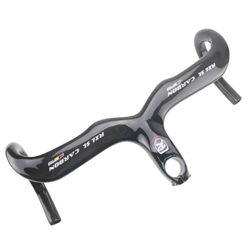 RXL SL 1-1/8" Carbon Lenker rennrad integriert fahrradlenker carbon rennrad schwarz 3K glänzend 420 * 90mm von RXL SL