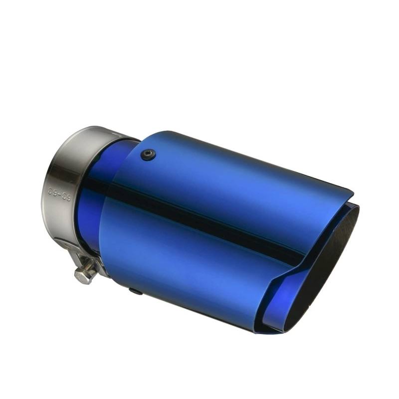 Auto Auspuff Endrohr Auto-Edelstahl-Schalldämpfer-Spitze-Auspuffanlage-Universal-gerade Blaue Dekoration-Auspuffrohr-Schalldämpfer Auto Auspuffblende(51mm-76mm) von RXRJSU