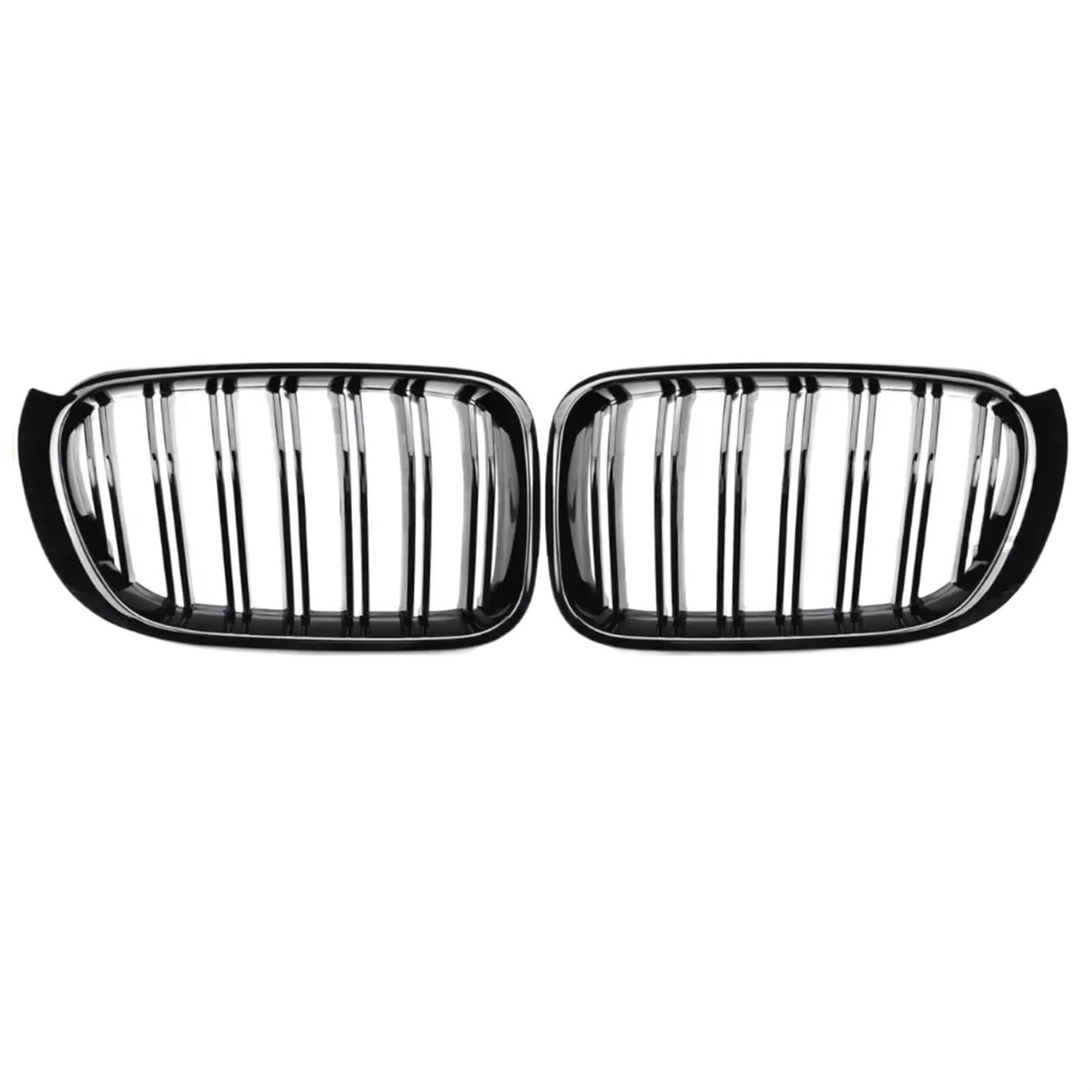 Auto Frontgrill 1 Paar Auto Doppel Linie Sport Grill Glänzend Schwarz Abdeckung Für X3 X4 F25 F26 2014 2015 2016 2017 Front Stoßstange Niere Racing Grille Front Kühlergrille von RXRJSU