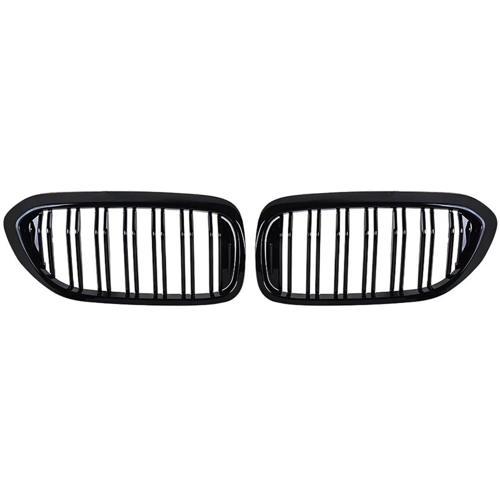 Auto Frontgrill ABS 2-Lamellen-Glänzend Schwarz Frontnierengitter Frontstoßstangengrill Für 5er M5 G30 G31 520i 530i 540i Front Kühlergrille(Glossy Black) von RXRJSU