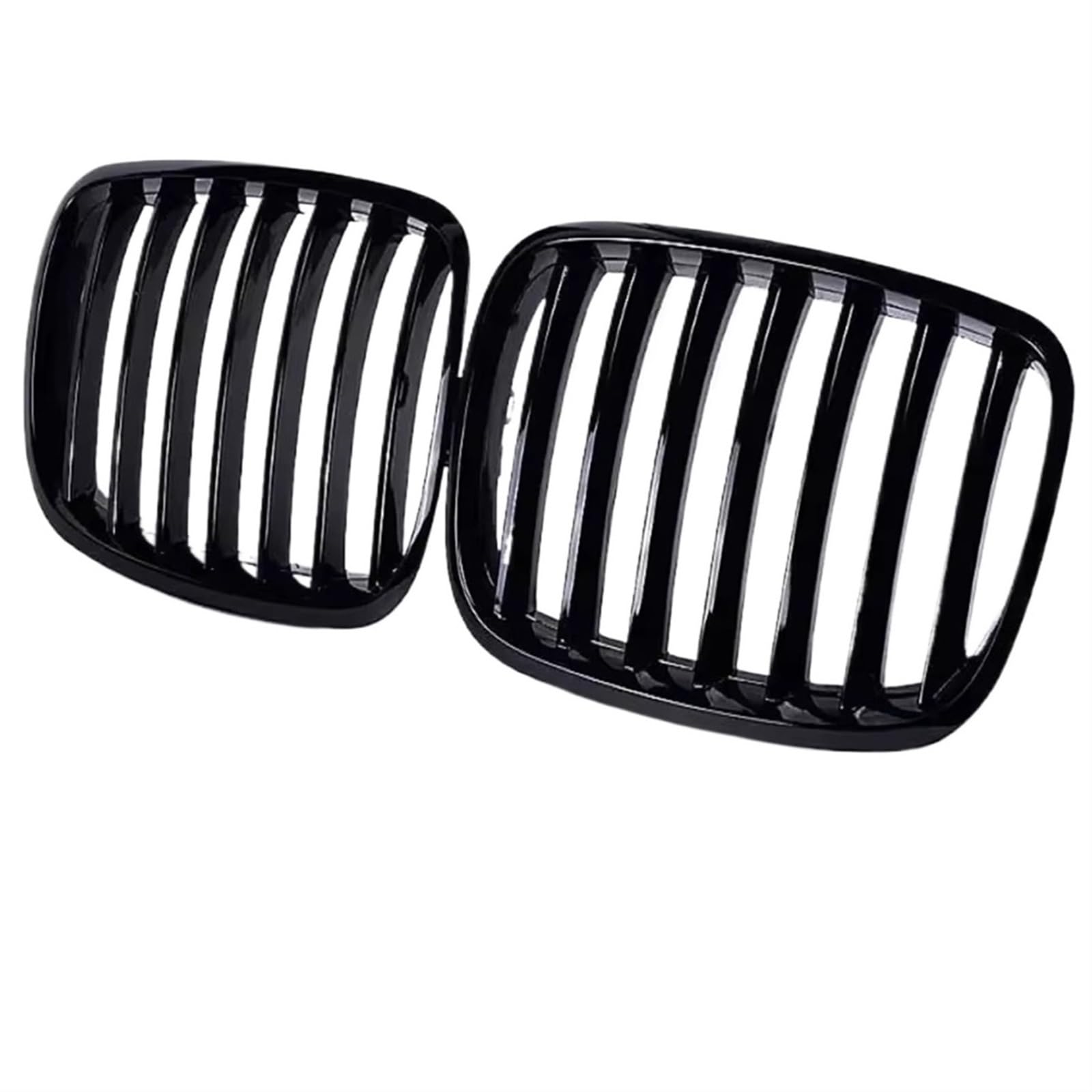 Auto Frontgrill Auto-Frontstoßstangengrill Glänzend Schwarz Links Rechts Nieren-Renngrill #51137307599 51137307600 Für X5 E70 X6 E71 2007–2010 2011 2012 2013 2014 Front Kühlergrille von RXRJSU