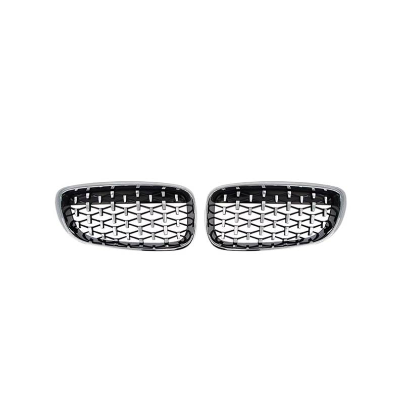 Auto Frontgrill Chrom-Nierengitter Im Meteor-Stil, Diamantgrill Für 3er GT F34 Für Gran Für Turismo 328i 330i 335i 340i 2012 2013 2014 2015–2019 Front Kühlergrille(Full Silver) von RXRJSU