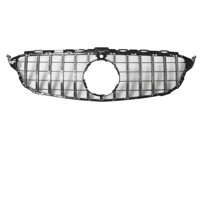 Auto Frontgrill Diamonds Style Front Racing Grille Für Benz C-Klasse W205 2015 2016 2017 2018 C180 C200 C250 C300 Chrom Schwarz Für GTR Style Grille Front Kühlergrille(B-Silver W360) von RXRJSU