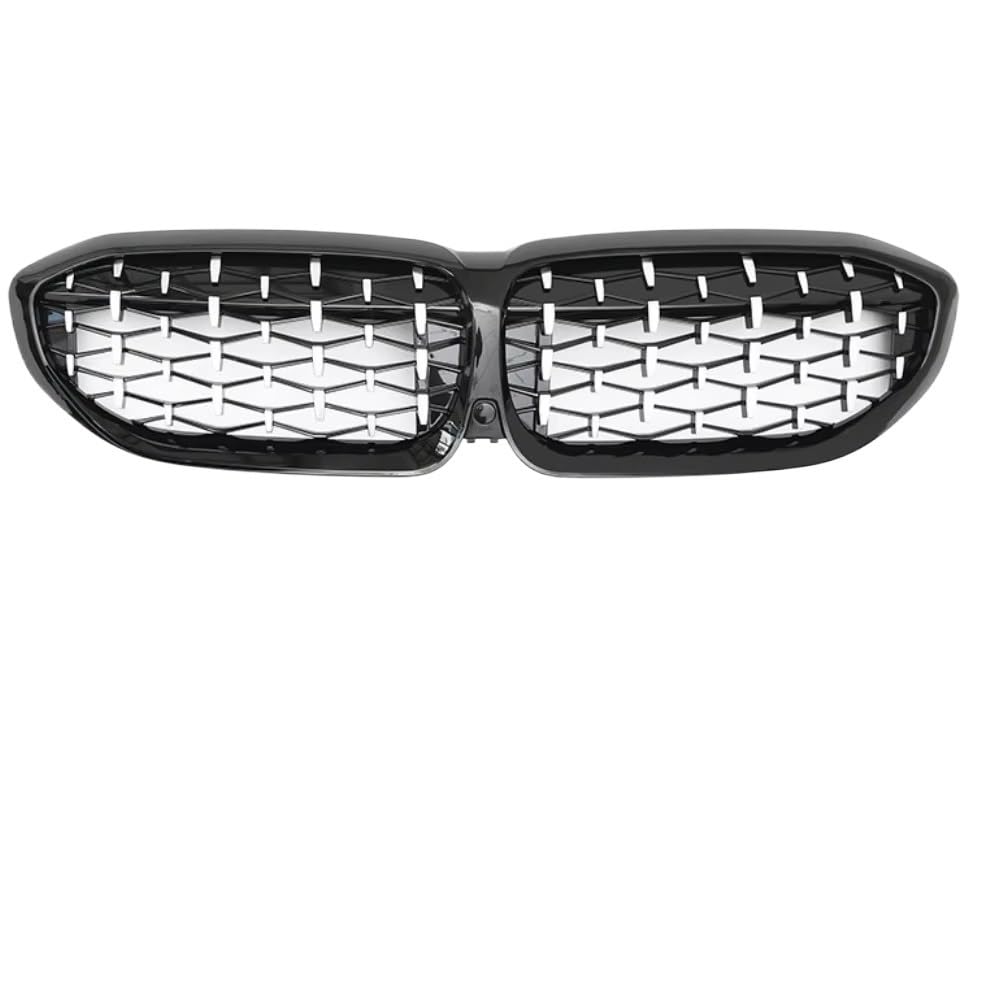 Auto Frontgrill Front Kühler Gitter Nieren Grill Tuning Mesh Für 3 Serie G20 G21 318i 320i 320d 330i 340i 340d 2019 2020 2021 2022 Front Kühlergrille(Black Silver) von RXRJSU