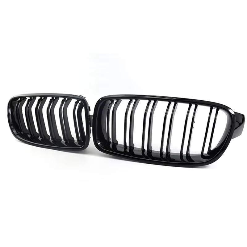 Auto Frontgrill Front Niere Grille Dual Lamellen Grille Für 3 Serie F30 F31 F35 2012-2018 320i 325i Auto Styling Auto Zubehör Front Kühlergrille(Glossy Black) von RXRJSU