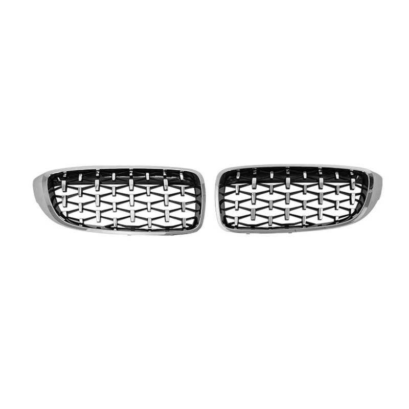 Auto Frontgrill Fronthaube Nierengitter Stoßstange Diamantform Grill Für 4er F32 F33 F36 F80 F82 2013 2014 2015 2016 2017 Autoersatzteil Front Kühlergrille(Silber) von RXRJSU