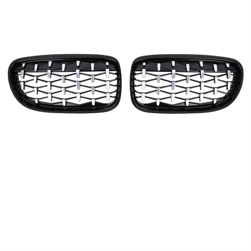 Auto Frontgrill Frontnierengrills Sportgrill Für 3er E92 E93 M3 2-Türer 2006–2009/2010–2013, Auto-Tuning-Zubehör Front Kühlergrille(10-13 G Black Silver) von RXRJSU