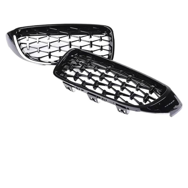 Auto Frontgrill Für 4er F32 F33 F36 F80 F82 2013-2020 Frontstoßstange Nierenglanz Schwarz Carbon Racing Grill Refiting Grille Zubehör Front Kühlergrille(Diamond All Black) von RXRJSU