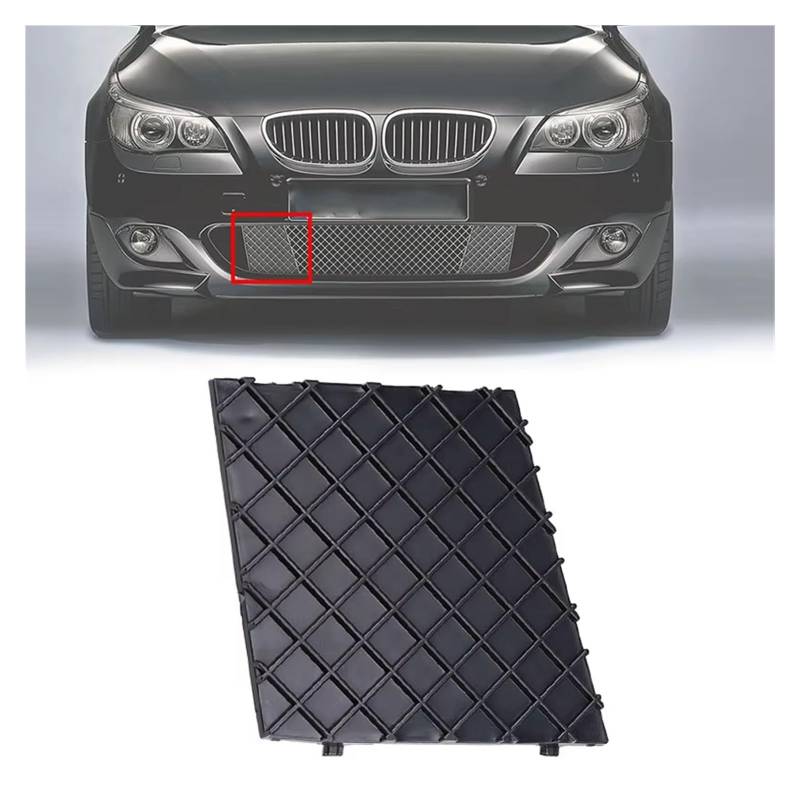 Auto Frontgrill Für 5er-Serie E60 E61 Paket 2003–2010 51117897184 Frontstoßstange, Unteres Netzgitter, Zierblende Links Und Rechts, Schwarz Front Kühlergrille(Rechte Seite) von RXRJSU