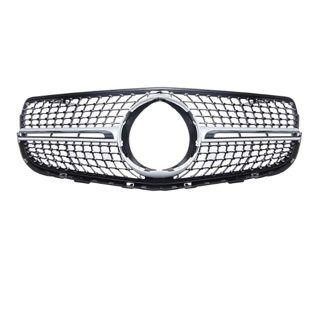 Auto Frontgrill Für Benz Für GLC-Klasse X253 C253 2015 2016 2017 2018 2019 2020 2021 2022 2023 Frontgrill Mittelnetz Grills Montagerahmen Abdeckungsteile Front Kühlergrille(2015-2019 Silver B) von RXRJSU