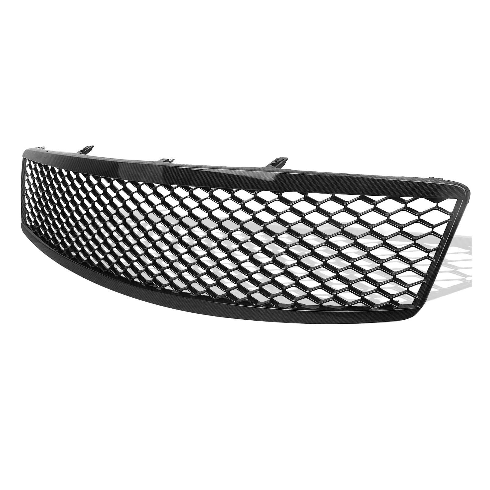 Auto Frontgrill Für Infiniti G35 G37 2007 2008 2009 Limousine 4 Tür Kühlergrill Matt Schwarz Auto Oberen Stoßfänger Haube Abdeckung Mesh Gitter Racing Grills Front Kühlergrille(Kohlefaser-Optik) von RXRJSU