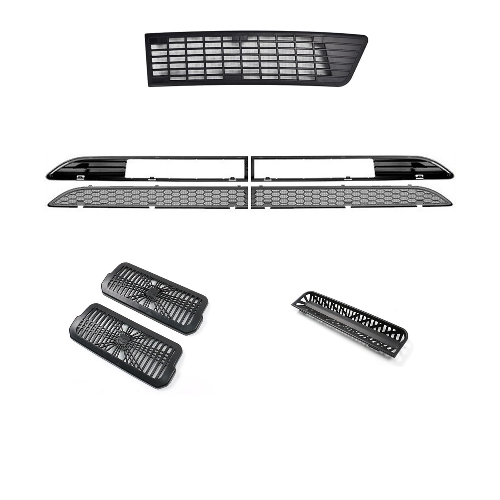 Auto Frontgrill Für Tesla Für Modell 3 Für Highland 2024 Front Stoßstange Grill Mesh Lufteinlass Vent Abdeckung Grille Guards Schutz Net Zubehör Front Kühlergrille(8 Piece Set) von RXRJSU