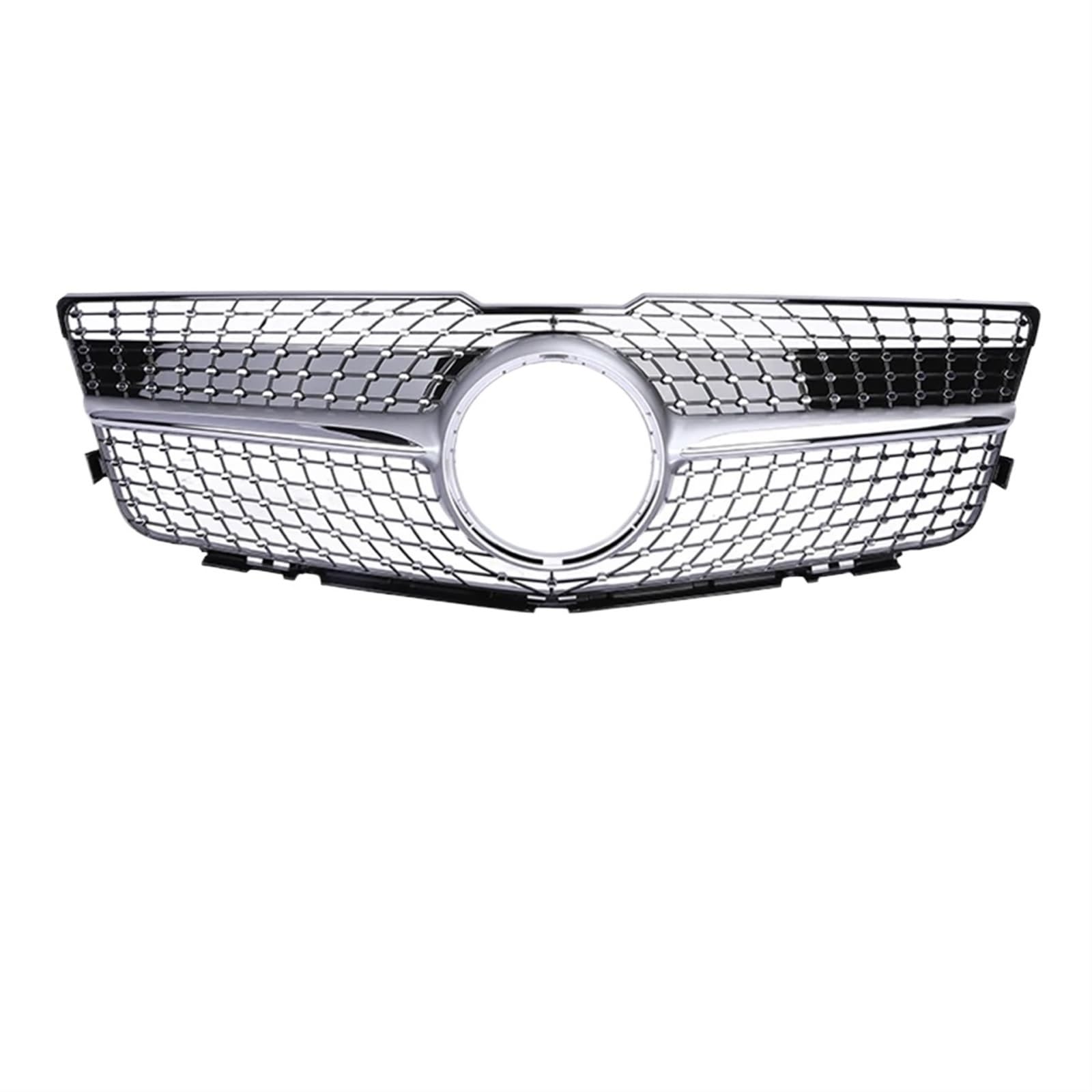 Auto Frontgrill GT Kühlergrill Für Benz GLK X204 Frontstoßstange Kühler Für AMG Grill Diamond 2008-2012 2013-2015 Schwarz Chrom 350 Front Kühlergrille(08-12 Silver Diamond) von RXRJSU