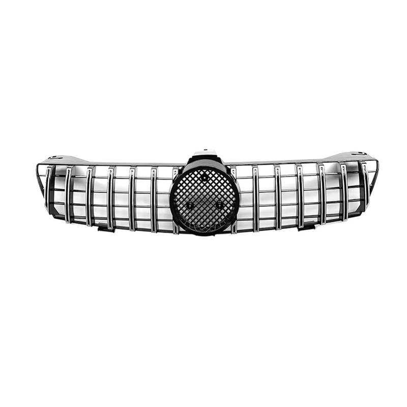 Auto Frontgrill Glänzend Schwarzer Für GTR-Style-Kühlergrill Für Benz Für CLS-Klasse W219 2005 2006-2008 CLS350 CLS550 CLS63 Für AMG Diamond Style-Stoßstangengrill Front Kühlergrille(B-Silver) von RXRJSU