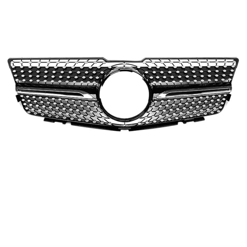 Auto Frontgrill Glänzend Schwarzer Vorderer Stoßstangengrill Für Benz GLK-Klasse X204 2008 2009 2010 2011 2012 GLK280 GLK300 GLK350 Front Kühlergrille(Diamond-Chrome Black) von RXRJSU