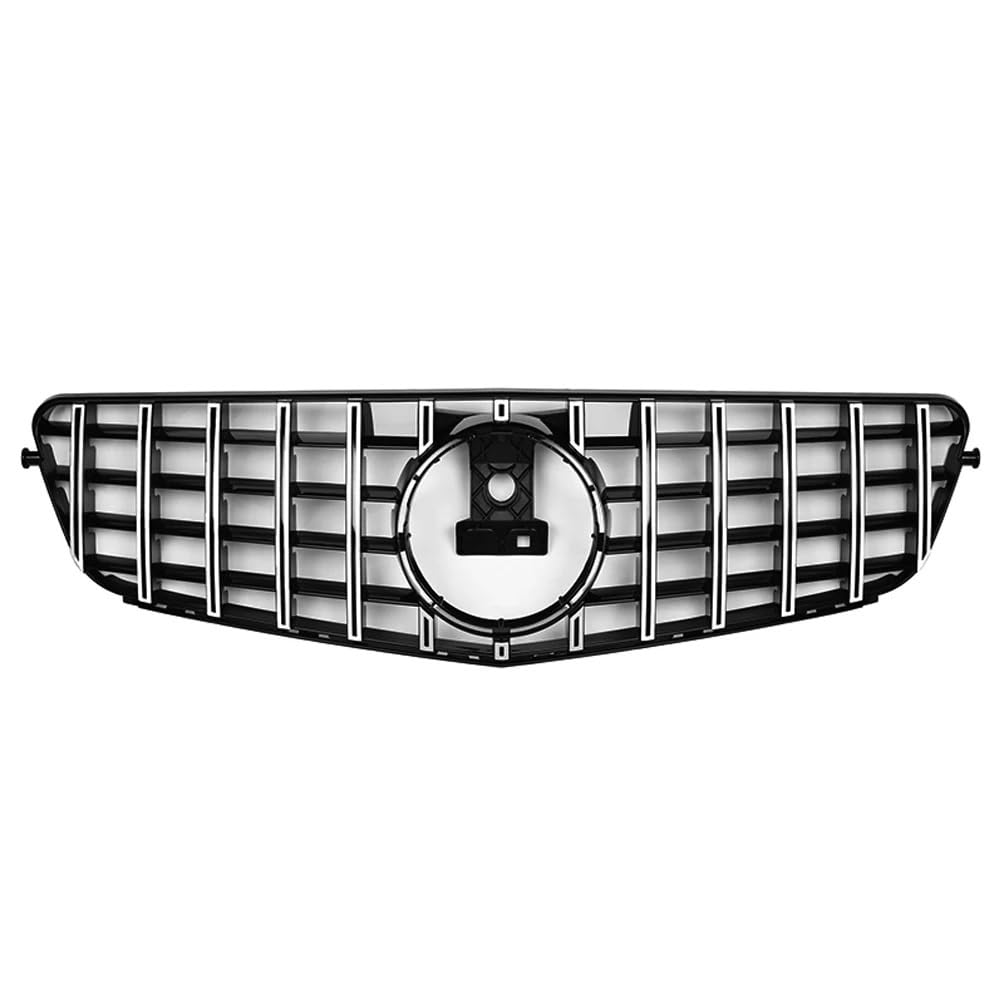 Auto Frontgrill Glänzendes Schwarz Den Frontstoßstangengrill Im Für GTR-Stil Für Benz C-Klasse W204 2008 2009 2010 2011 2012 2013 2014 C180 C200 C350 Diamanten-Grill Front Kühlergrille(G-Silver) von RXRJSU