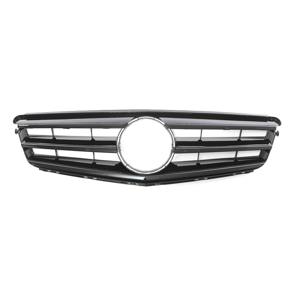 Auto Frontgrill Glänzendes Schwarz Den Frontstoßstangengrill Im Für GTR-Stil Für Benz C-Klasse W204 2008 2009 2010 2011 2012 2013 2014 C180 C200 C350 Diamanten-Grill Front Kühlergrille(Sport-Glossy Bl von RXRJSU