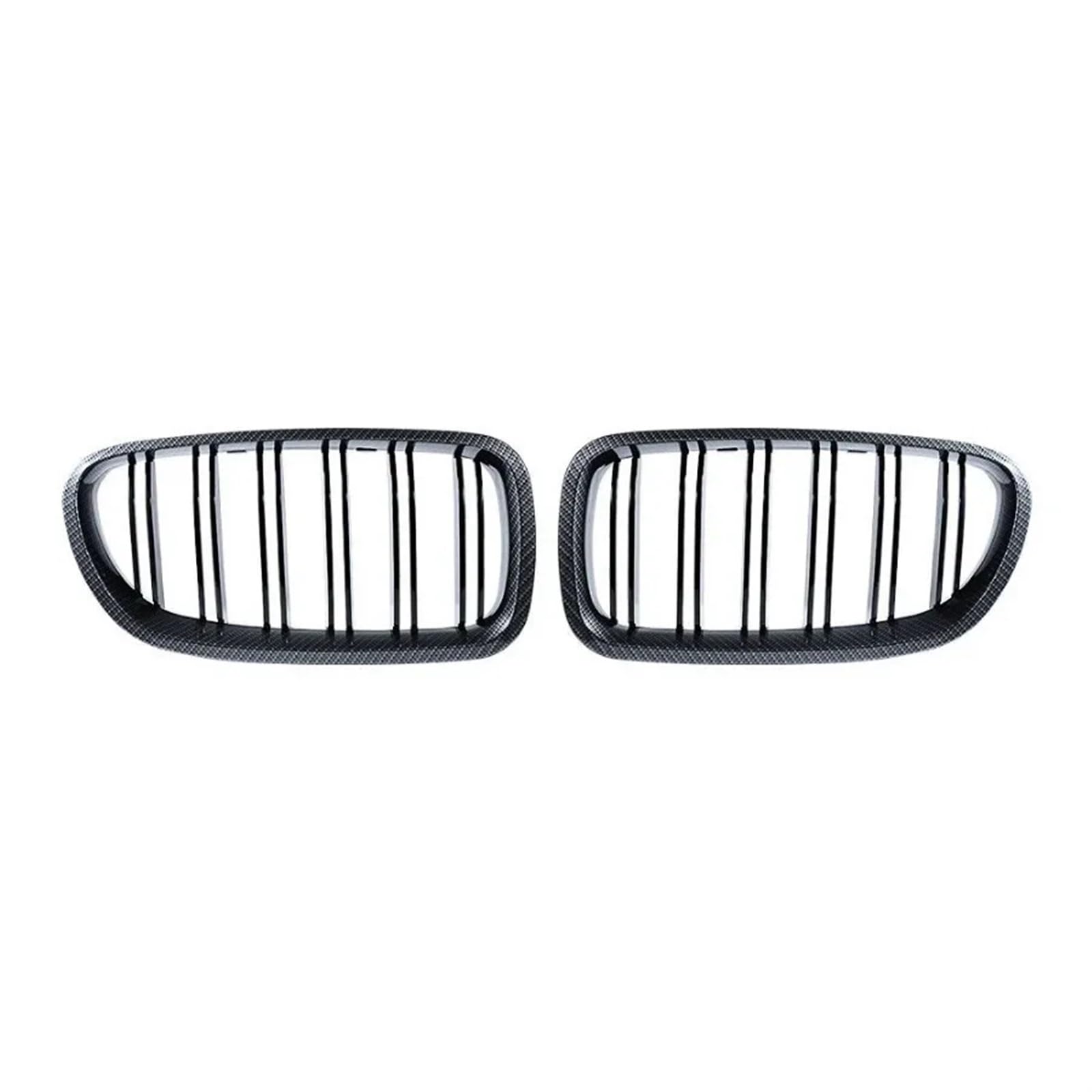 Auto Frontgrill Glänzendes Schwarz Für 5er F10 F11 M5 Frontstoßstangengrills Doppelt 2010 2011 2012 2013 2014 2015 2016 Breiter Nierengrill 520d 530d 540i 528i 535i Front Kühlergrille(Carbon Look) von RXRJSU