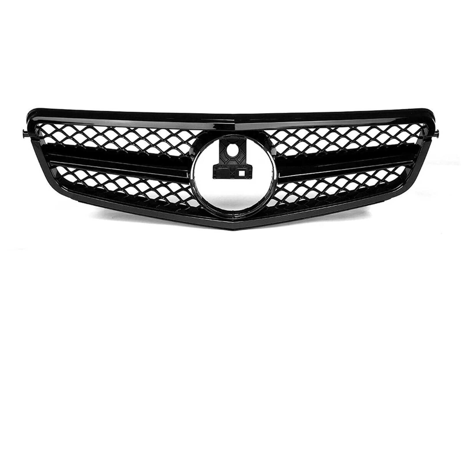 Auto Frontgrill Glänzendes Schwarz Für AMG-Stil-Kühlergrill Für Benz C-Klasse W204 S204 C204 C180 C350 2008 2009 2010–2014 Chrom-Silber-Diamanten-Stil-Stoßstangengrill Front Kühlergrille(A-Glossy Blac von RXRJSU