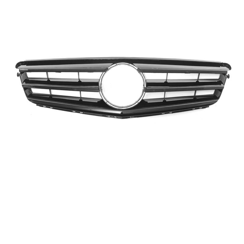 Auto Frontgrill Glänzendes Schwarz Für AMG-Stil-Kühlergrill Für Benz C-Klasse W204 S204 C204 C180 C350 2008 2009 2010–2014 Chrom-Silber-Diamanten-Stil-Stoßstangengrill Front Kühlergrille(Sport-Glossy von RXRJSU