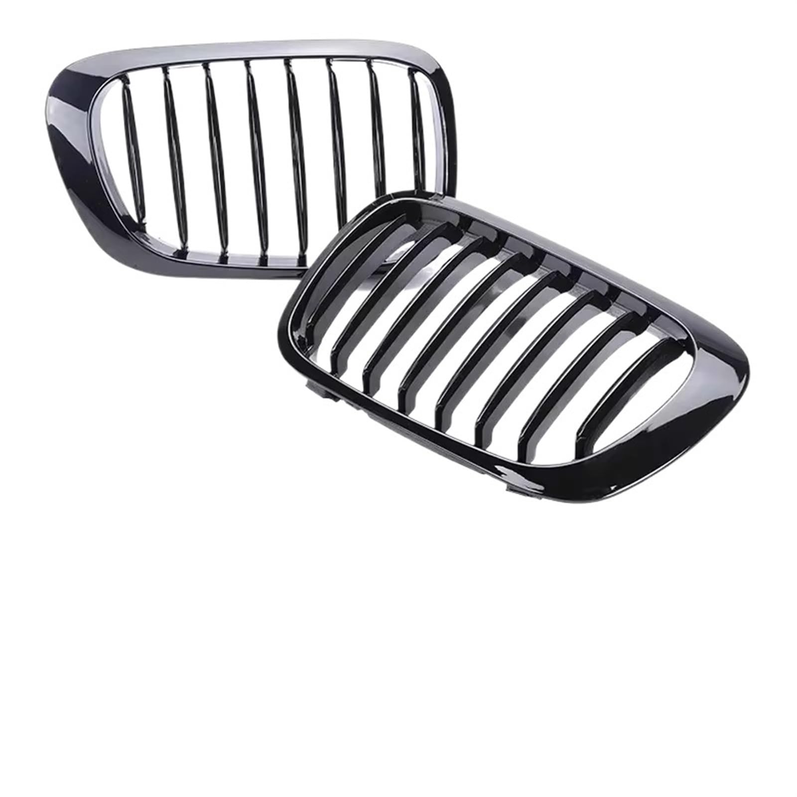 Auto Frontgrill Grill Auto Frontstoßstange Grille Für 3er E46 1998 1999 2000 2001 2/4 Tür Glanz Schwarz Nierenhaube Racing Grills Ersatz Front Kühlergrille(2 Single Gloss Black) von RXRJSU