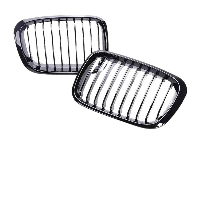 Auto Frontgrill Grill Auto Frontstoßstange Grille Für 3er E46 1998 1999 2000 2001 2/4 Tür Glanz Schwarz Nierenhaube Racing Grills Ersatz Front Kühlergrille(4 Single Gloss Black) von RXRJSU