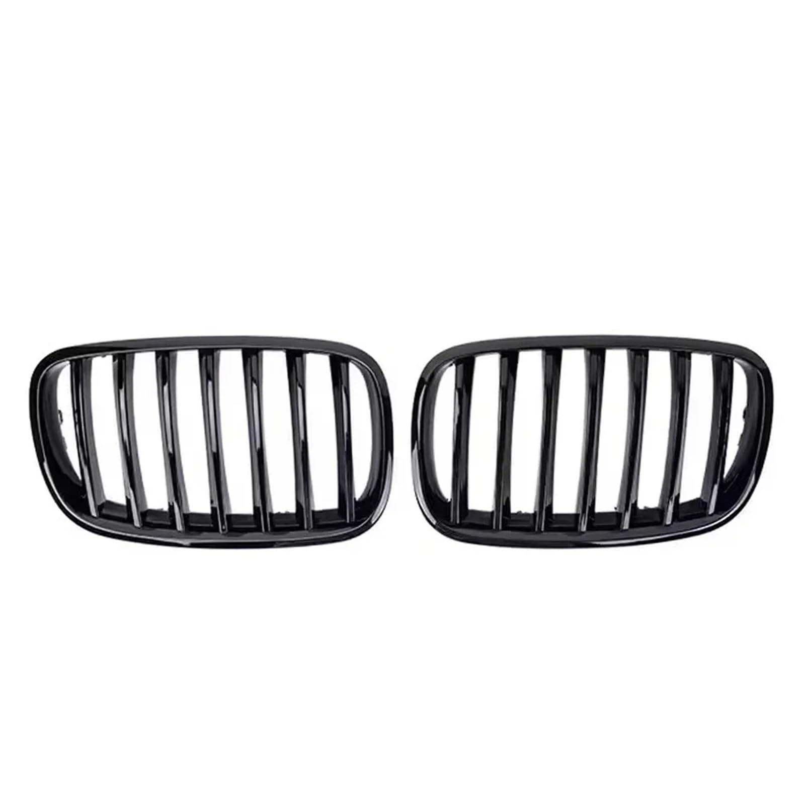 Auto Frontgrill Komplett Schwarze Frontstoßstangengitter Für X5 E70 X6 E71 2007 2008 2009 2010-2012 2013 2014 Obere Grills Im Diamonds-Stil Mit Doppelten Lamellen Front Kühlergrille(Single-Glossy Blac von RXRJSU