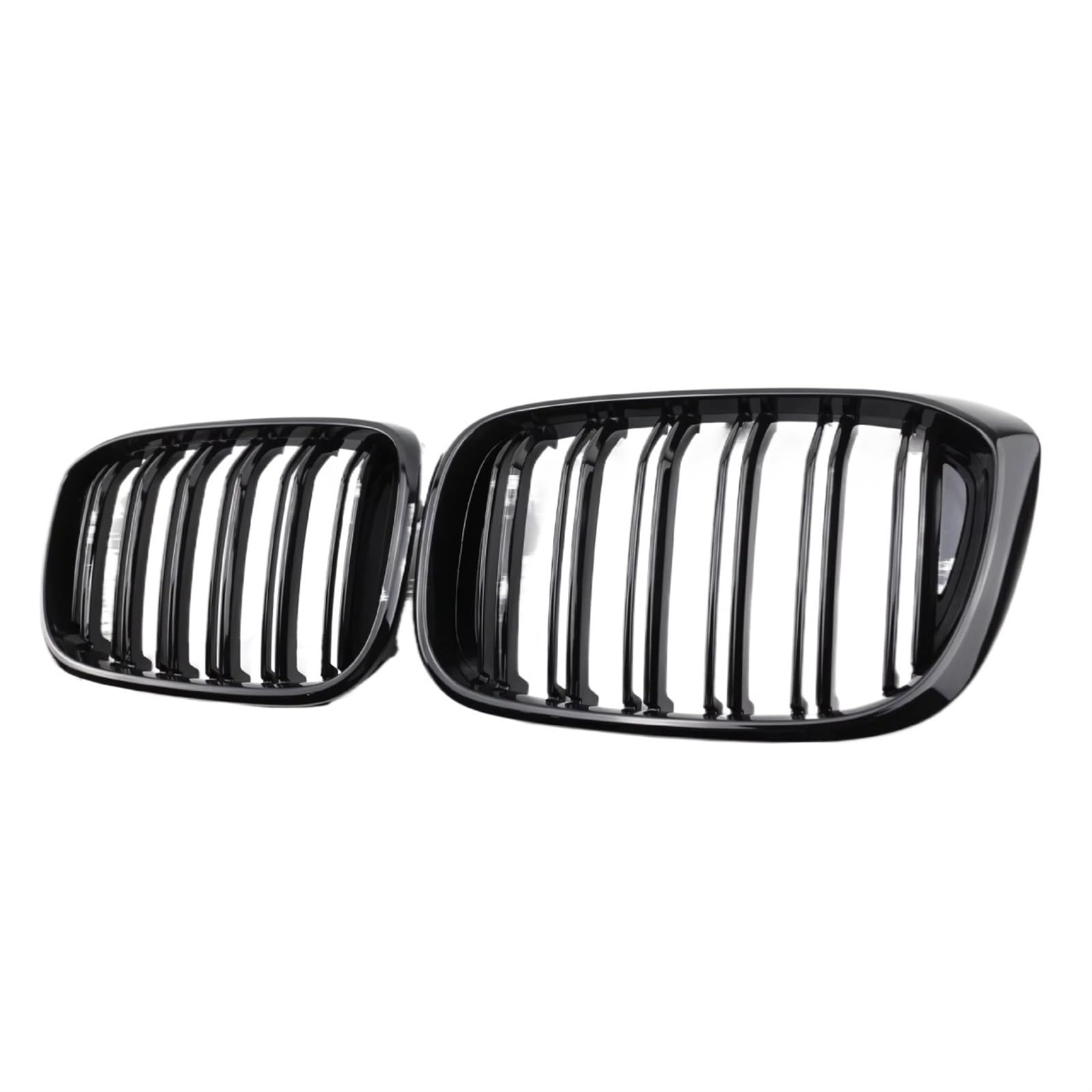 Auto Frontgrill Paar Auto Front Niere Grille Für G01 X3 X3M G02 X4 Sport 2018 2019 2020 2021 Niere Grill Schwarz Dual Lamellen Auto Grill Zubehör Front Kühlergrille von RXRJSU