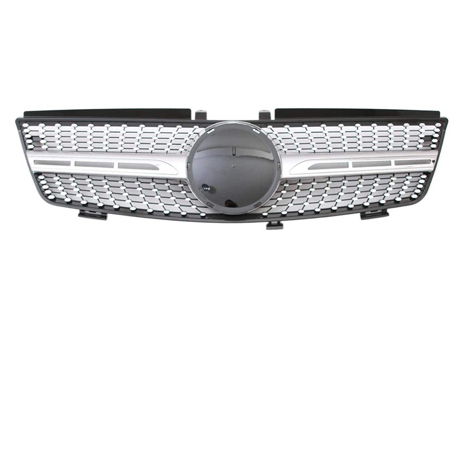 Auto Frontgrill Schwarzer Vorderer Renngrill Im GTR-Stil Für Benz ML W164 2005 2006 2007 2008 ML320 ML350 ML500 Chrom-Diamanten-Stil Stoßstangengitter Front Kühlergrille(Diamond-Silver) von RXRJSU