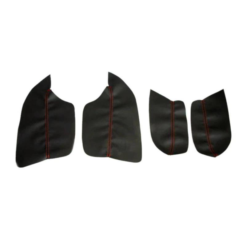 Auto Lüftungsschlitz Dekoration 4 Stück Auto Styling Innen Mikrofaser Leder Tür Panel Armlehne Abdeckung Aufkleber Trim Für Mitsubishi Für ASX 2013 2014 2015 2016 Decal Trim(4X Black with red) von RXRJSU