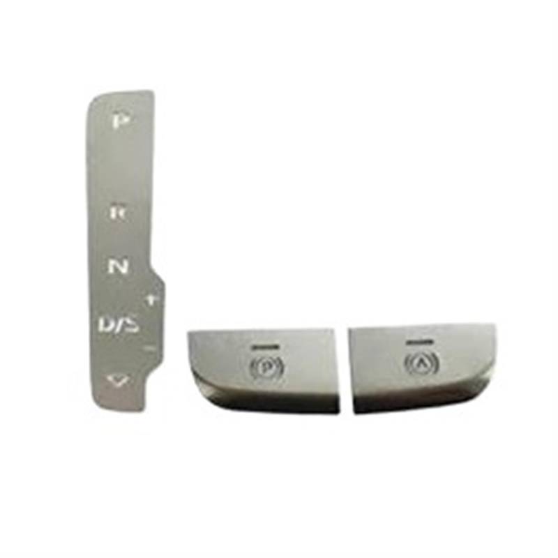 Auto Lüftungsschlitz Dekoration Auto Center Console Gear Shift Elektronische Handbremse Tasten Pailletten Trim Für Q2 2017-2020 LHD Auto Tür Entriegeln Aufkleber Decal Trim(Silver 3pieces) von RXRJSU