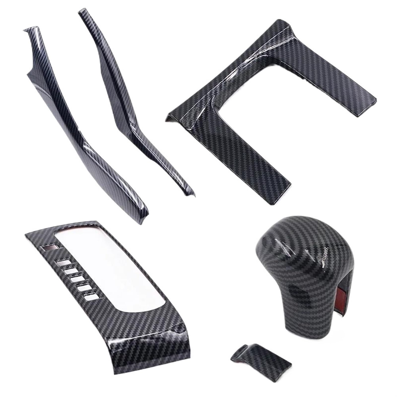 Auto Lüftungsschlitz Dekoration Carbon Fiber Auto Schalttafelverkleidung Schalttafel Mittelarmlehne Box Dekor Abdeckung Für Civic 10th 2016-2020 Autozubehör Decal Trim(6Pieces) von RXRJSU