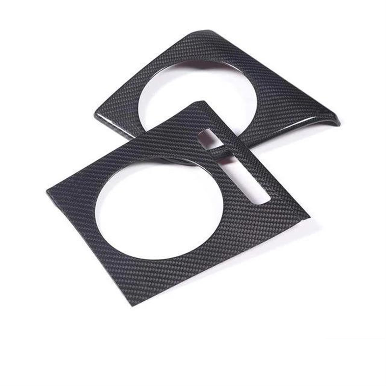 Auto Lüftungsschlitz Dekoration Fit Für Taycan 2019 2020 2021 2022 Real Dry Carbon Fiber Auto Zentrale Tasse Halter Abdeckung Trim Innen Auto Zubehör Decal Trim(Schwarz) von RXRJSU