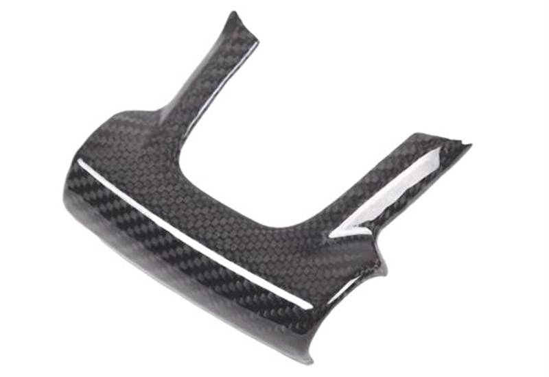 Auto Lüftungsschlitz Dekoration Für FIAT Für 500 Für Abarth 595 2022-2023 Real Carbon Fiber Auto Lenkrad Dekorative Aufkleber Schutz Auto Innen Zubehör Decal Trim(Style A Black) von RXRJSU