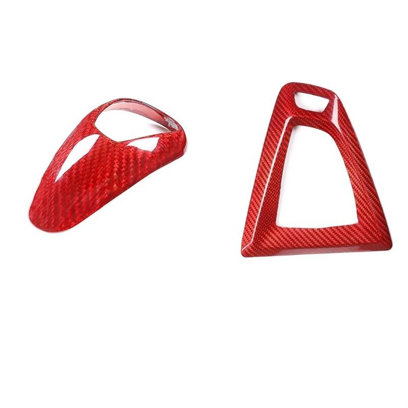 Auto Lüftungsschlitz Dekoration Real Carbon Fiber Für F80 F82 F83 Für M3 Für M4 2014-2018 Auto Getriebe Shift Seite L Form Streifen Panel Trim Innen L/RHD Decal Trim(Red AB LHD) von RXRJSU